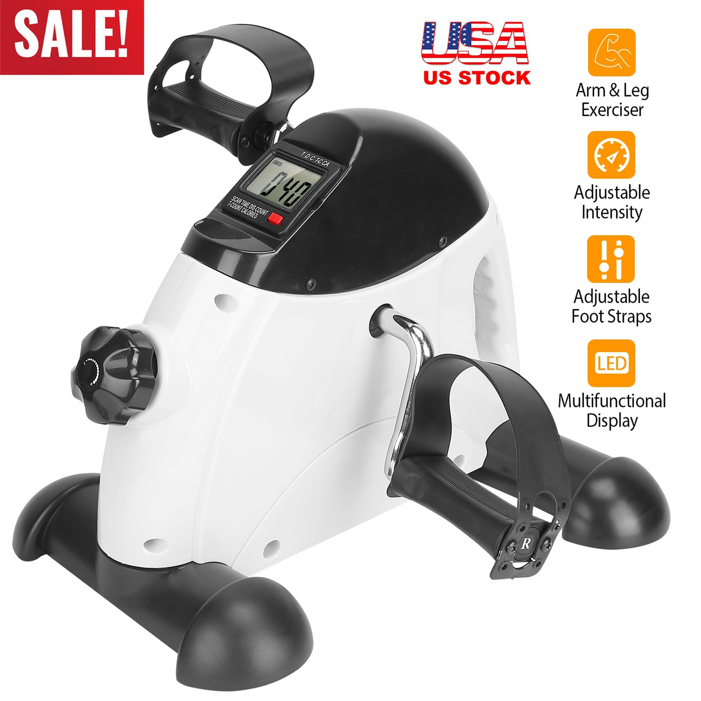 Under Desk Bike Pedal Exerciser for Arms and Legs