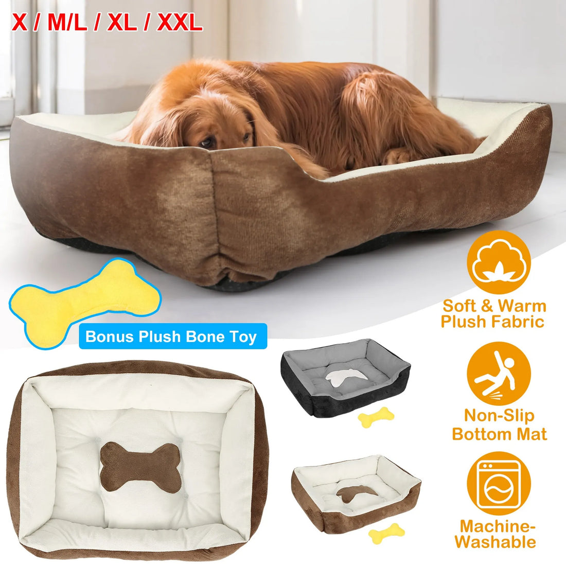Pet Dog Bed Soft Warm Fleece