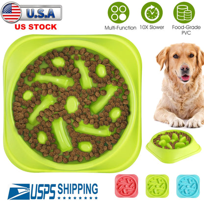 Dog Cat Slow Feeder Bowl