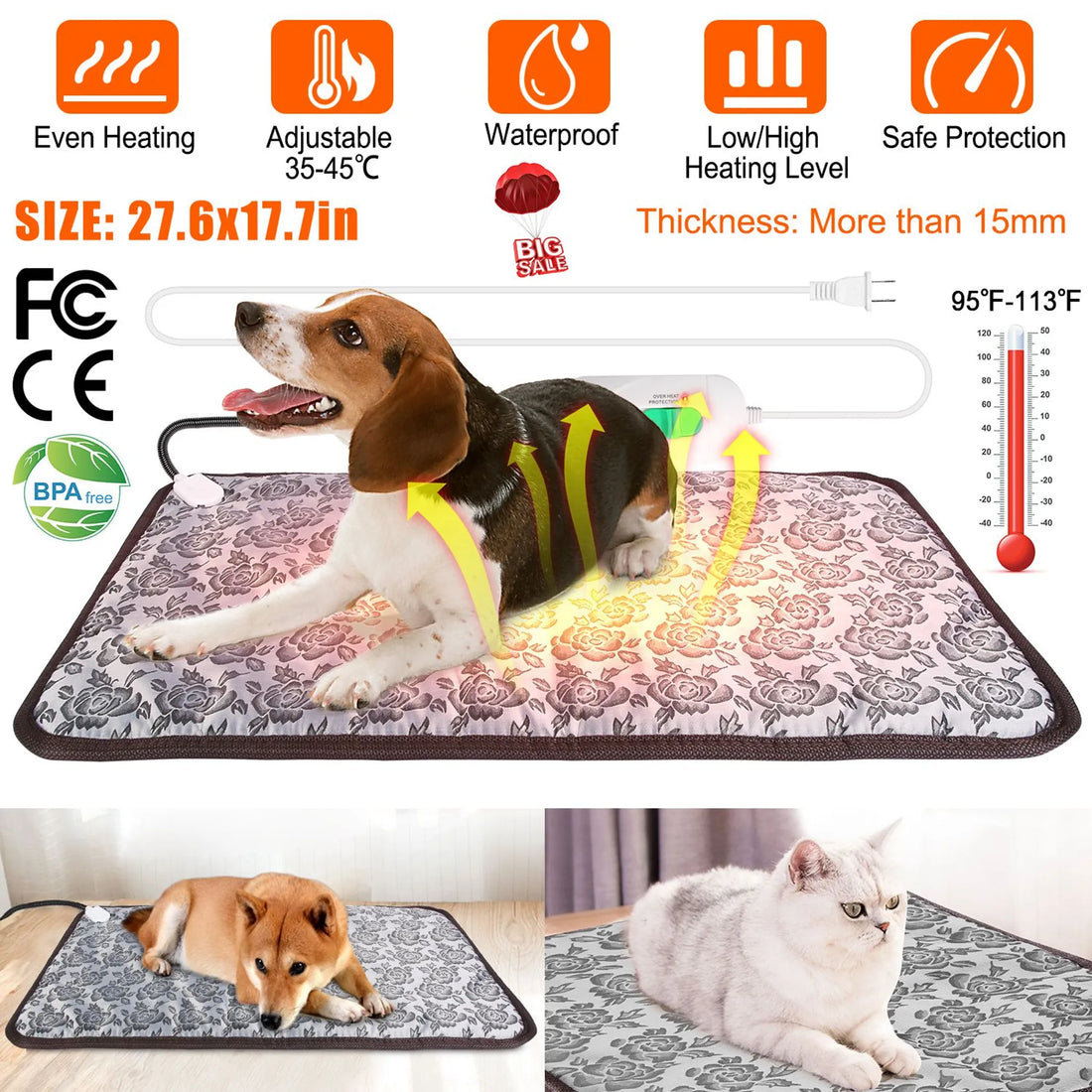 Pet Heating Pad Dog Cat