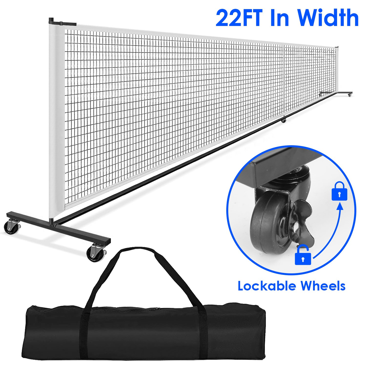 Portable Pickleball Net 22ft Regulation Size