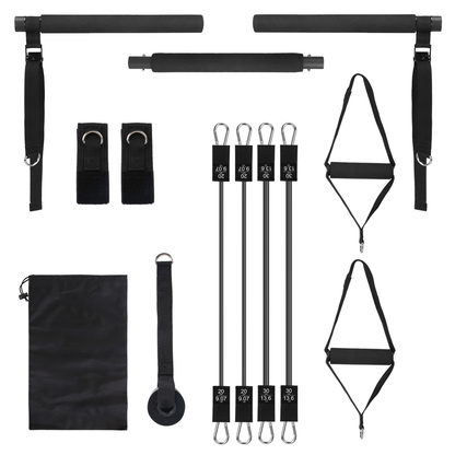 Pilates Bar Kit with 4 Resistance Bands, 100 lb