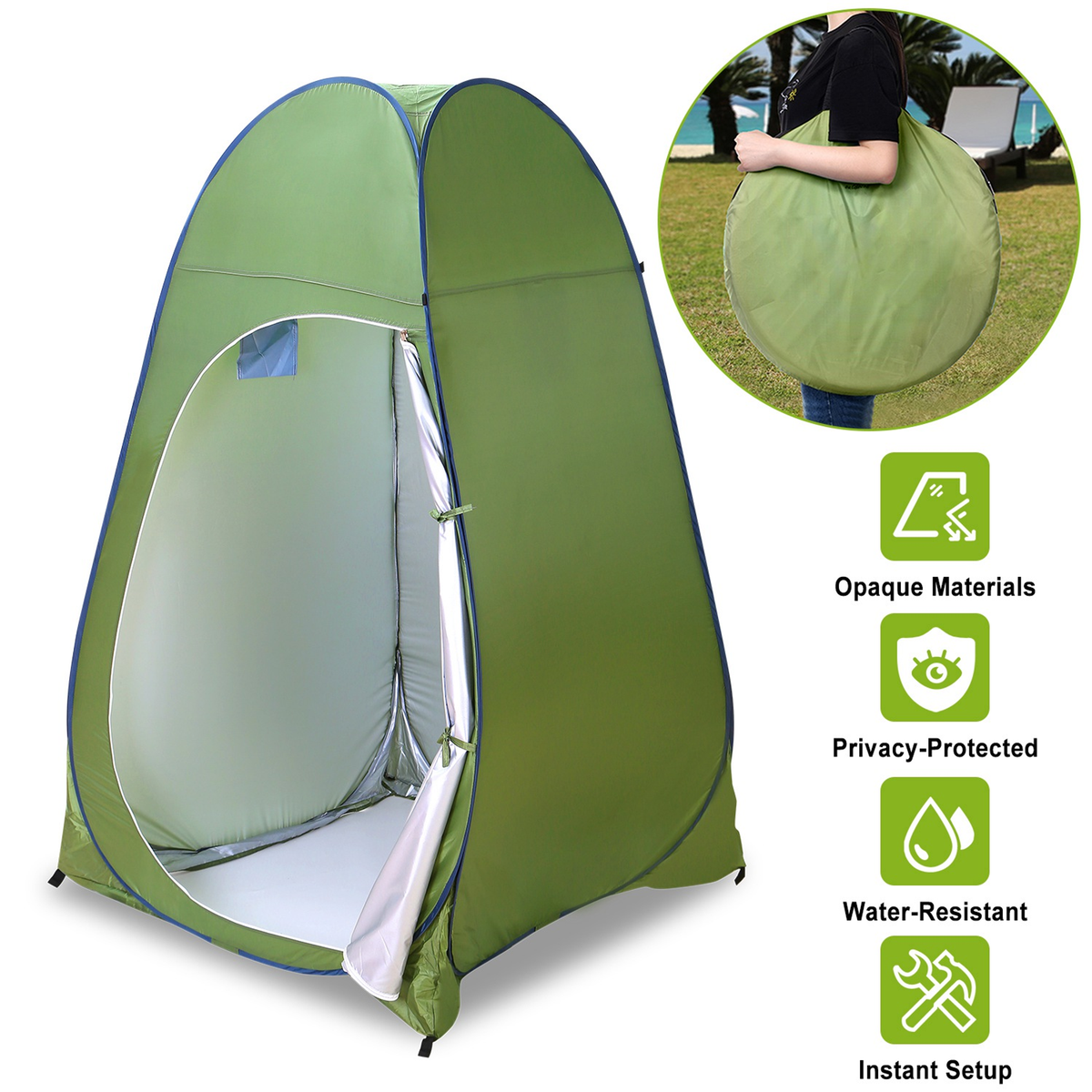 1-Person Outdoor Pop Up Toilet and Shower Tent