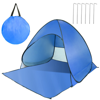 Pop Up Beach Tent Sun Shade 2-3 Person, Blue