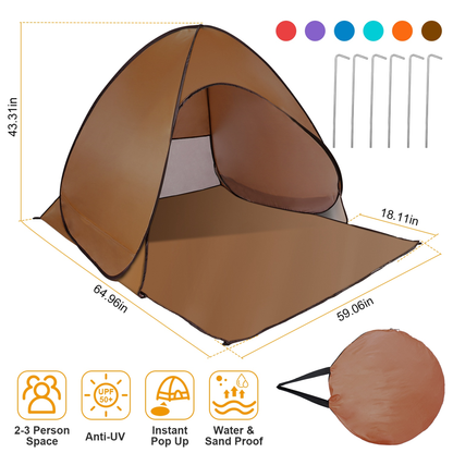 Pop Up Beach and Camping Tent, Coffee