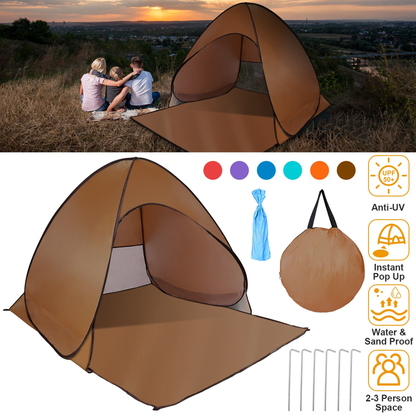Pop Up Beach and Camping Tent, Coffee