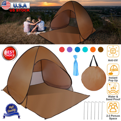 Pop Up Beach and Camping Tent, Coffee