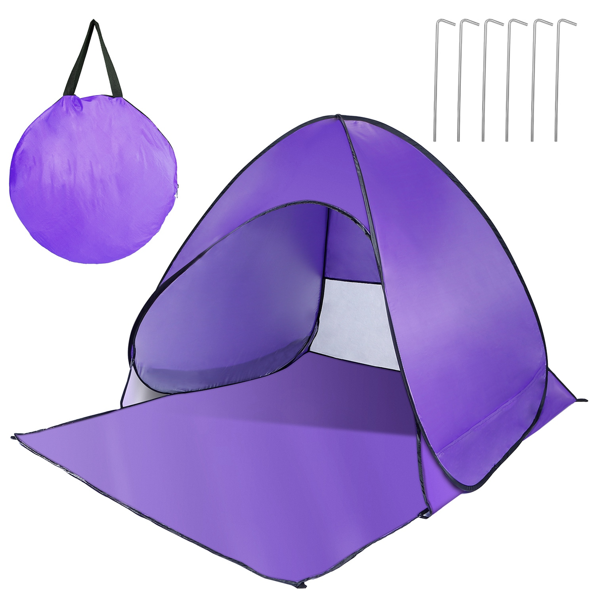 Pop Up Beach Tent Sun Shade Shelter - Purple