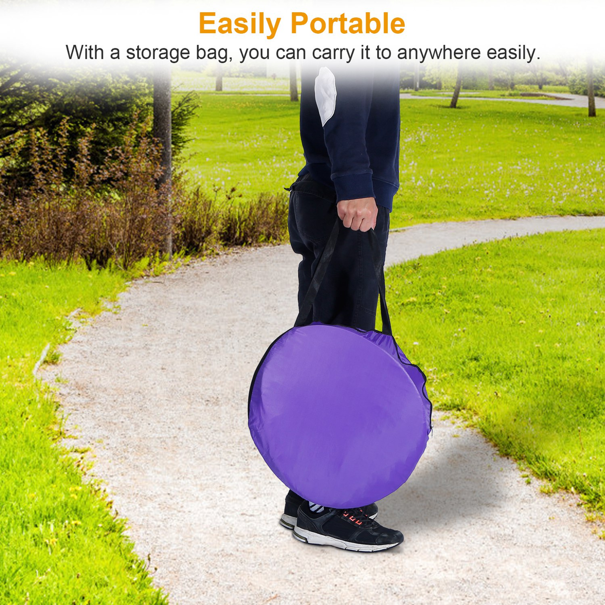 Pop Up Beach Tent Sun Shade Shelter - Purple