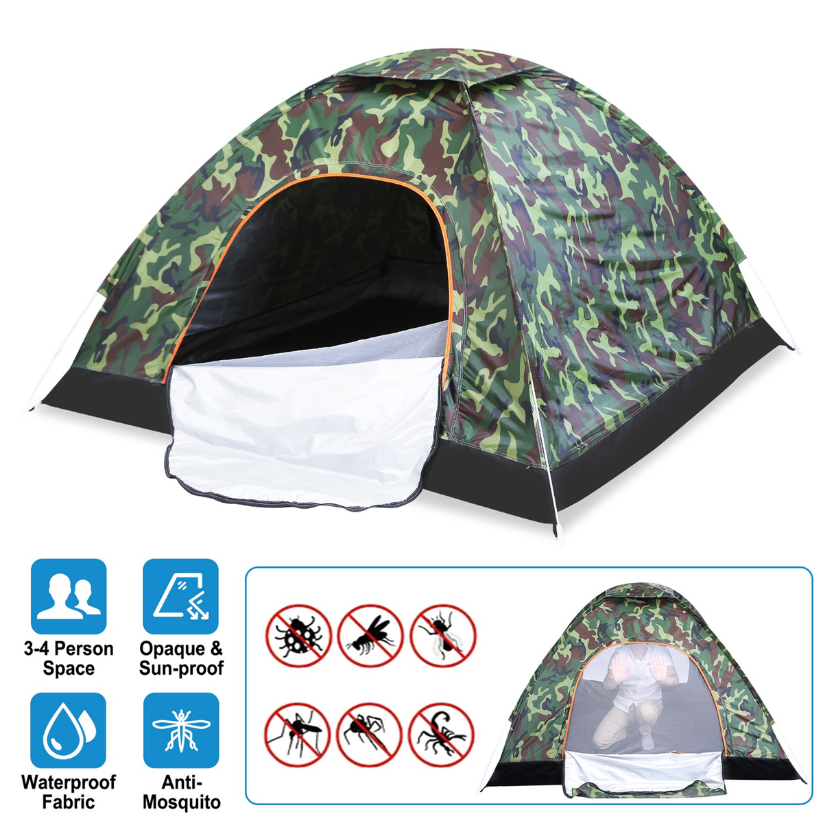 1-2 Person Instant Pop Up Dome Tent