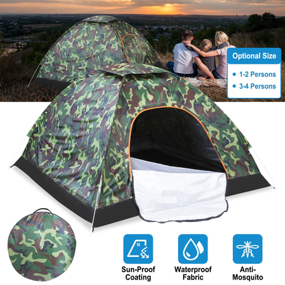 3/4-Person Instant Pop-Up Dome Tent