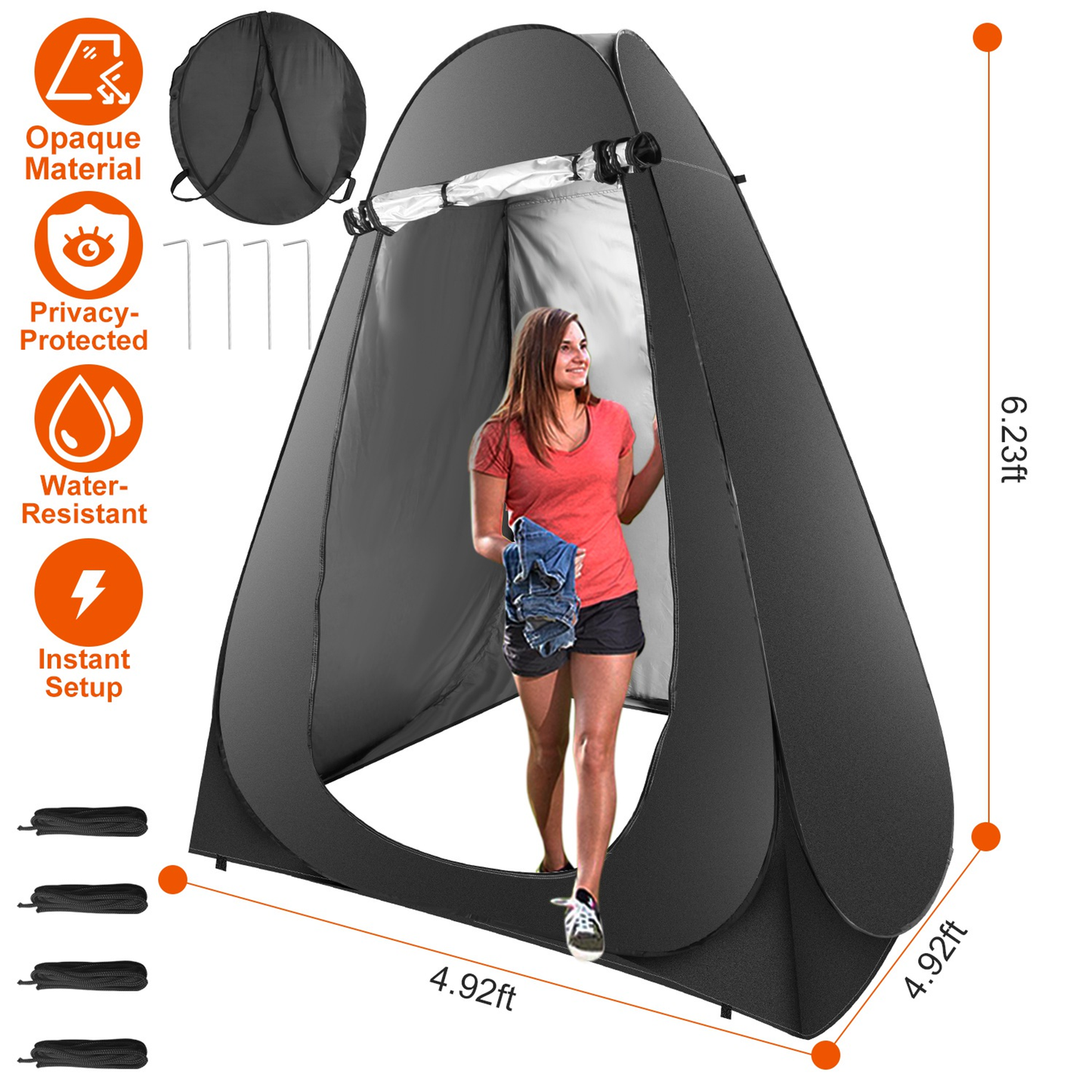 Pop-Up Privacy Tent Foldable Outdoor Shower and Changing Room
