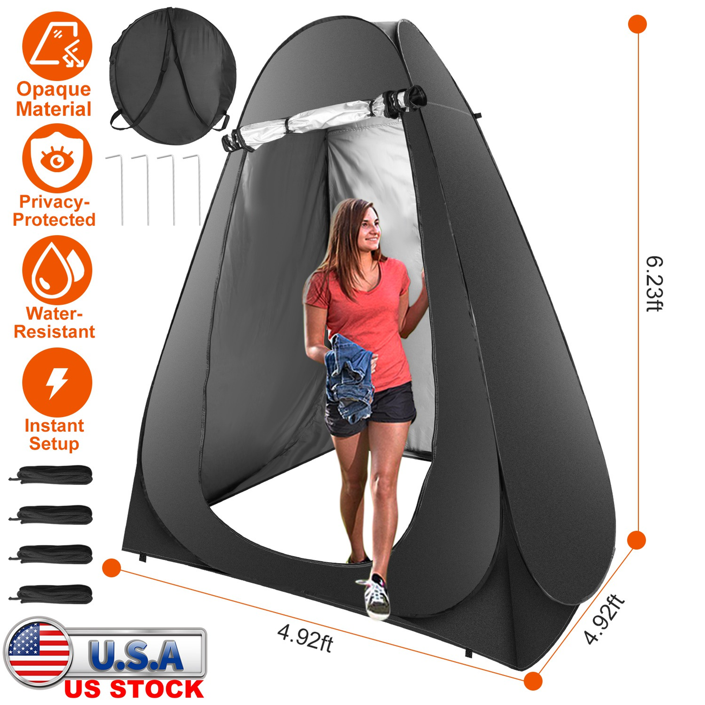 Pop-Up Privacy Tent Foldable Outdoor Shower and Changing Room