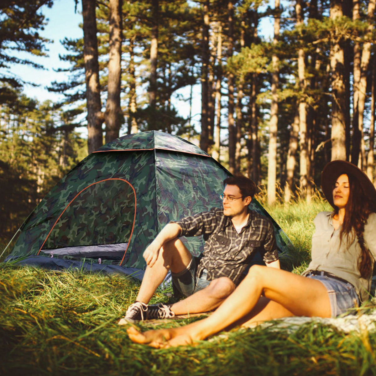 Waterproof Pop Up Camping Tent for 4 People