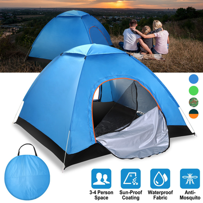 4-Person Waterproof Pop-Up Camping Tent