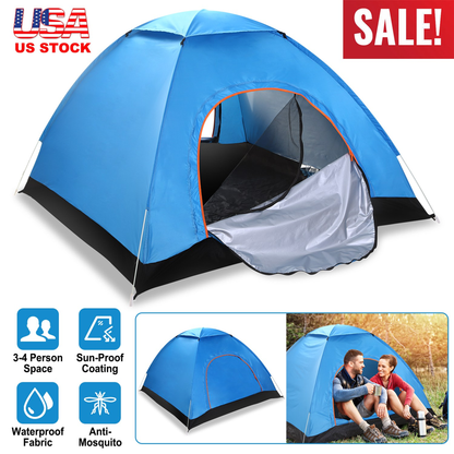 4-Person Waterproof Pop Up Camping Tent
