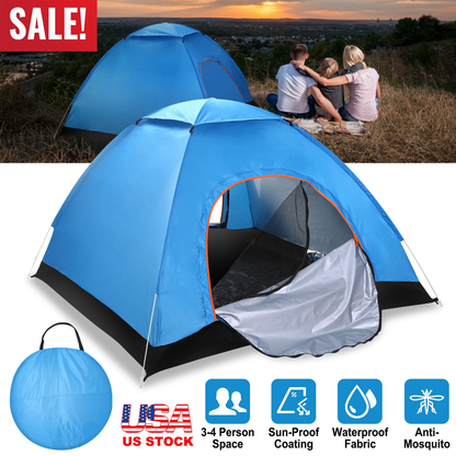 4-Person Waterproof Pop Up Camping Tent