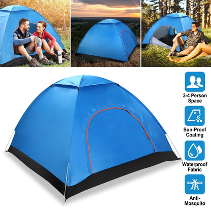 4-Person Waterproof Pop Up Camping Tent