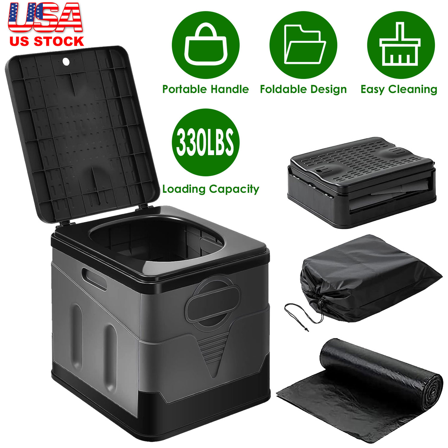 Portable Camping Toilet for Car, Boating, and Hiking