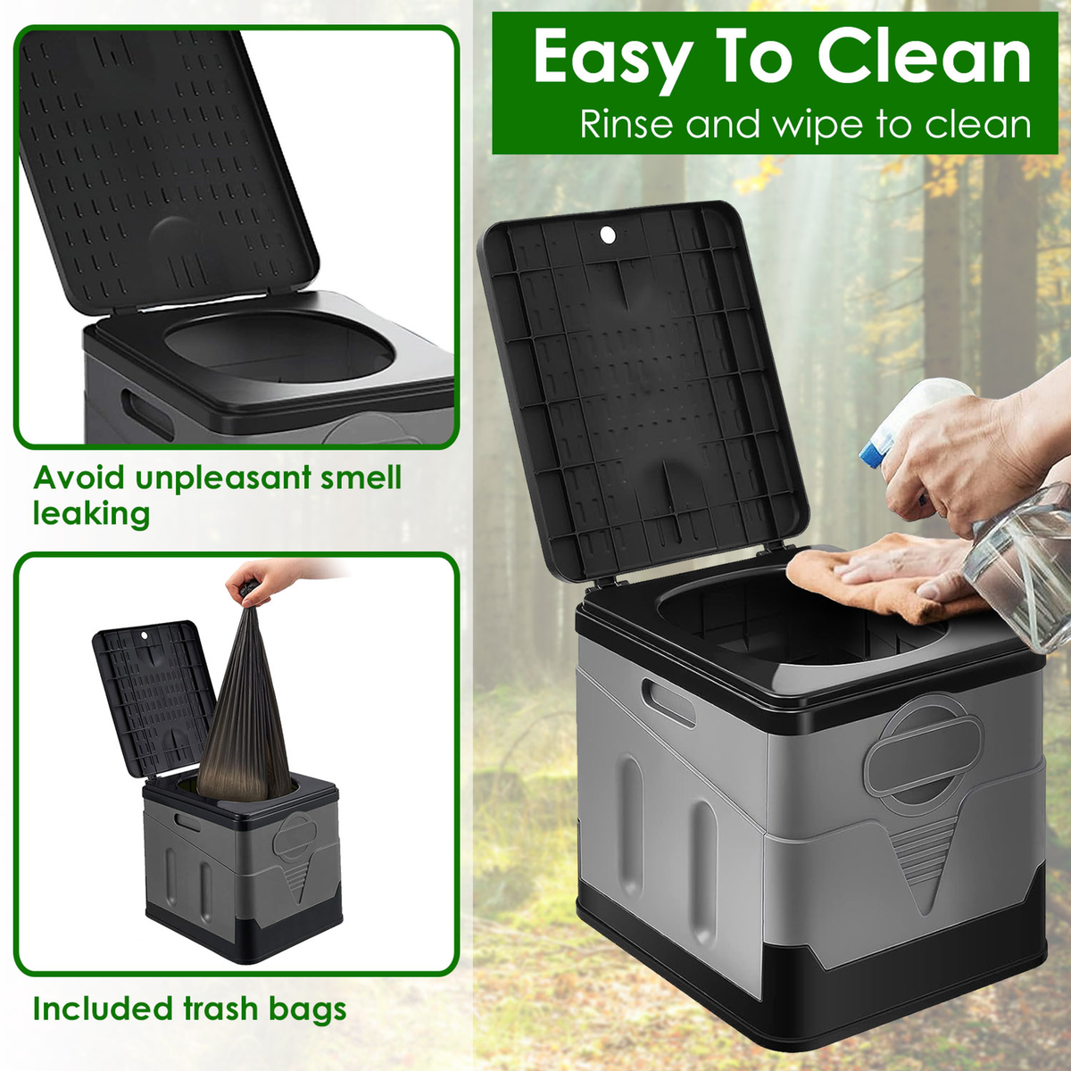 Portable Camping Toilet for Car, Boating, and Hiking