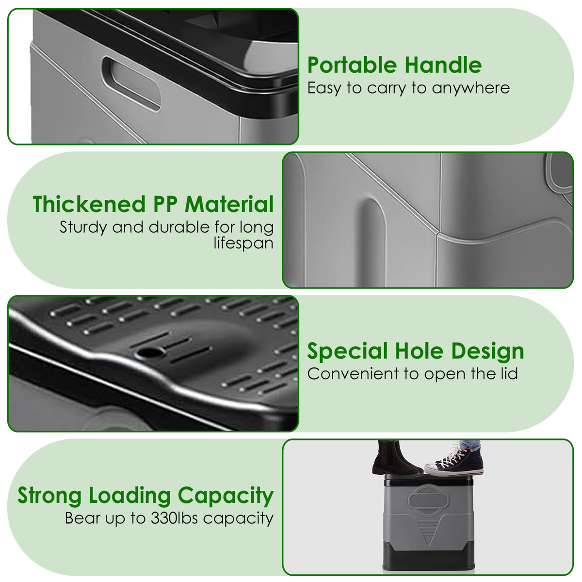 Portable Camping Toilet for Car, Boating, and Hiking