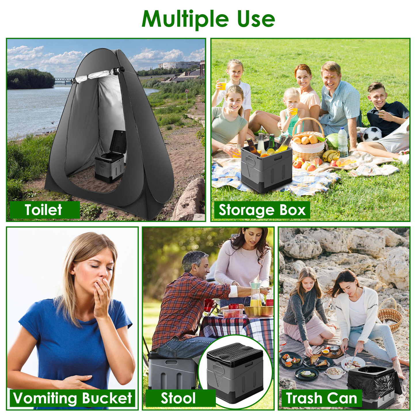 Portable Camping Toilet for Car, Boating, and Hiking