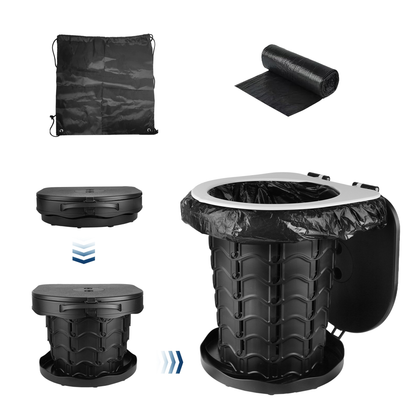 Retractable Portable Camping Toilet Collapsible Travel Toilet