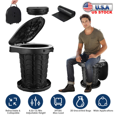 Retractable Portable Camping Toilet Collapsible Travel Toilet