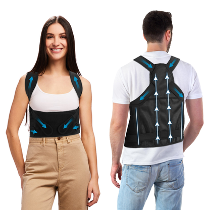 Posture Corrector Adjustable Back Brace, Medium