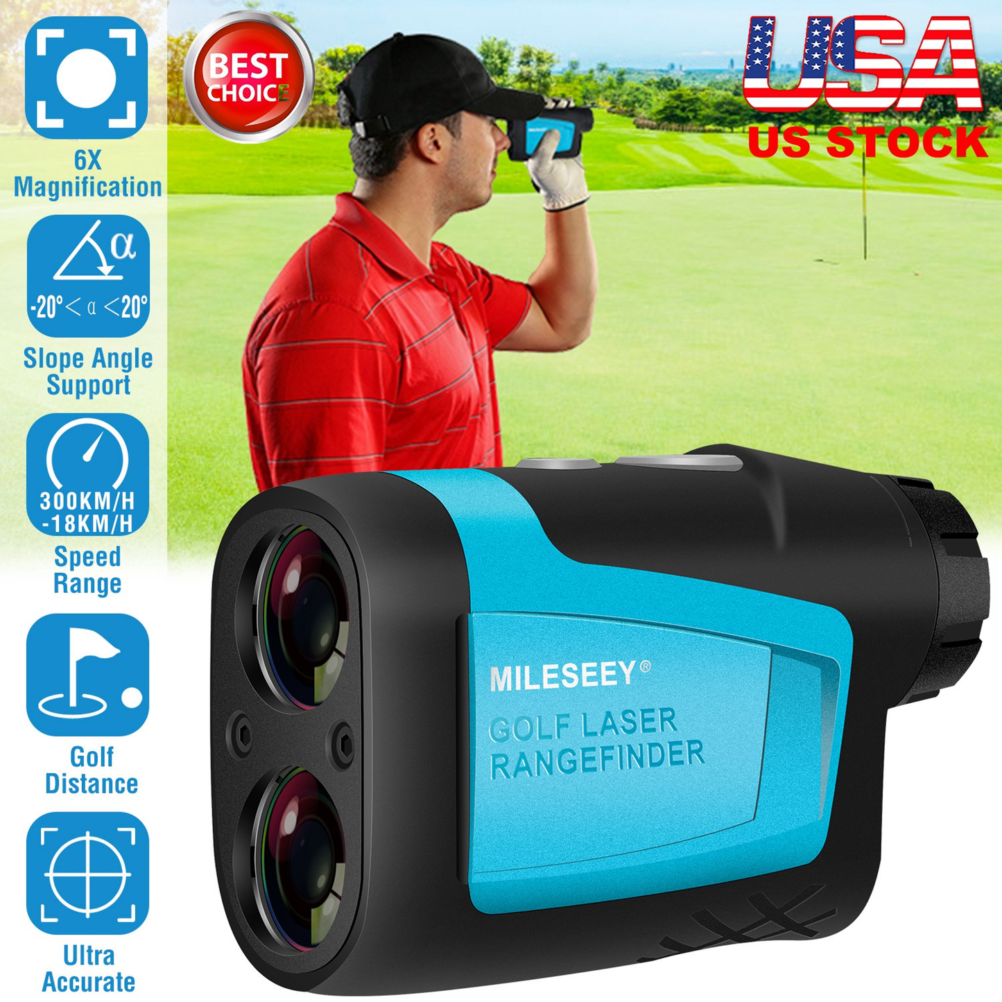 MiLESEEY Precision Laser Golf Rangefinder