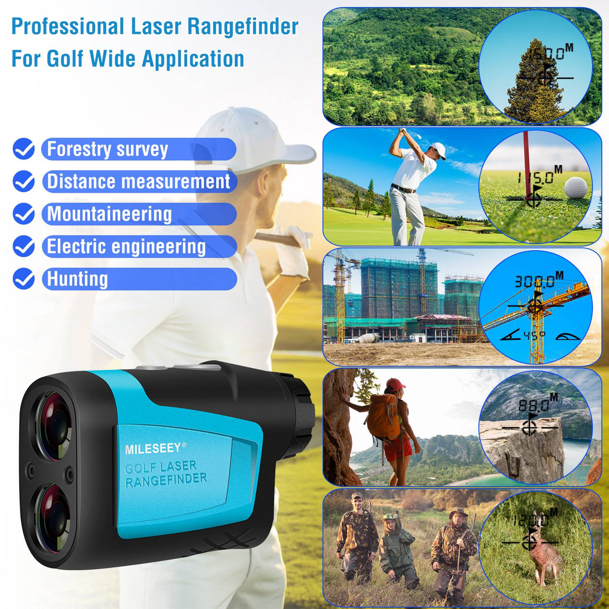 MiLESEEY Precision Laser Golf Rangefinder