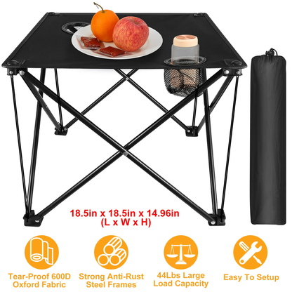 Foldable Camping Table with 600D Oxford Top