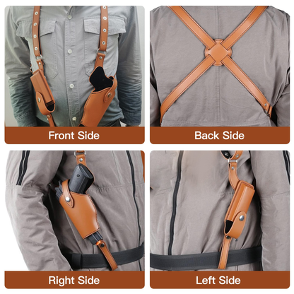 Leather Shoulder Holster, Adjustable Concealed Carry