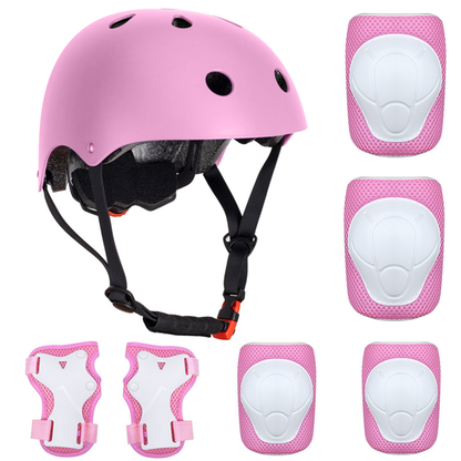 Kids 7-Piece Safety Helmet and Pad Set