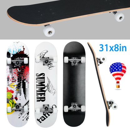 31 x 8 in Complete Standard Skateboard