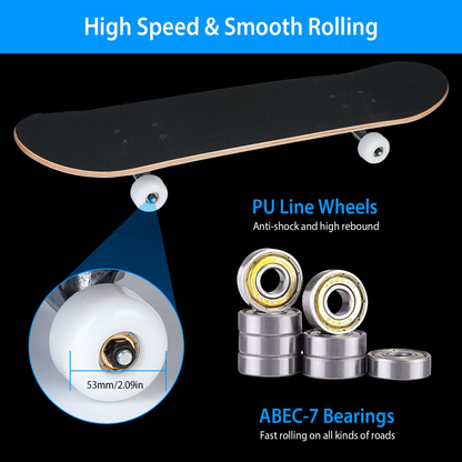31 x 8 in Complete Standard Skateboard