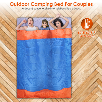 3-Person Water-Resistant Camping Sleeping Bag