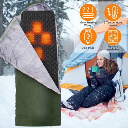 USB Heated Sleeping Bag Liner (Grey)