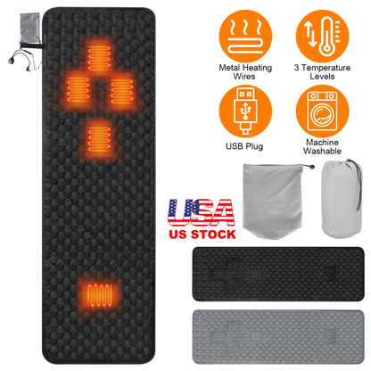 USB Heated Sleeping Bag Liner (Grey)