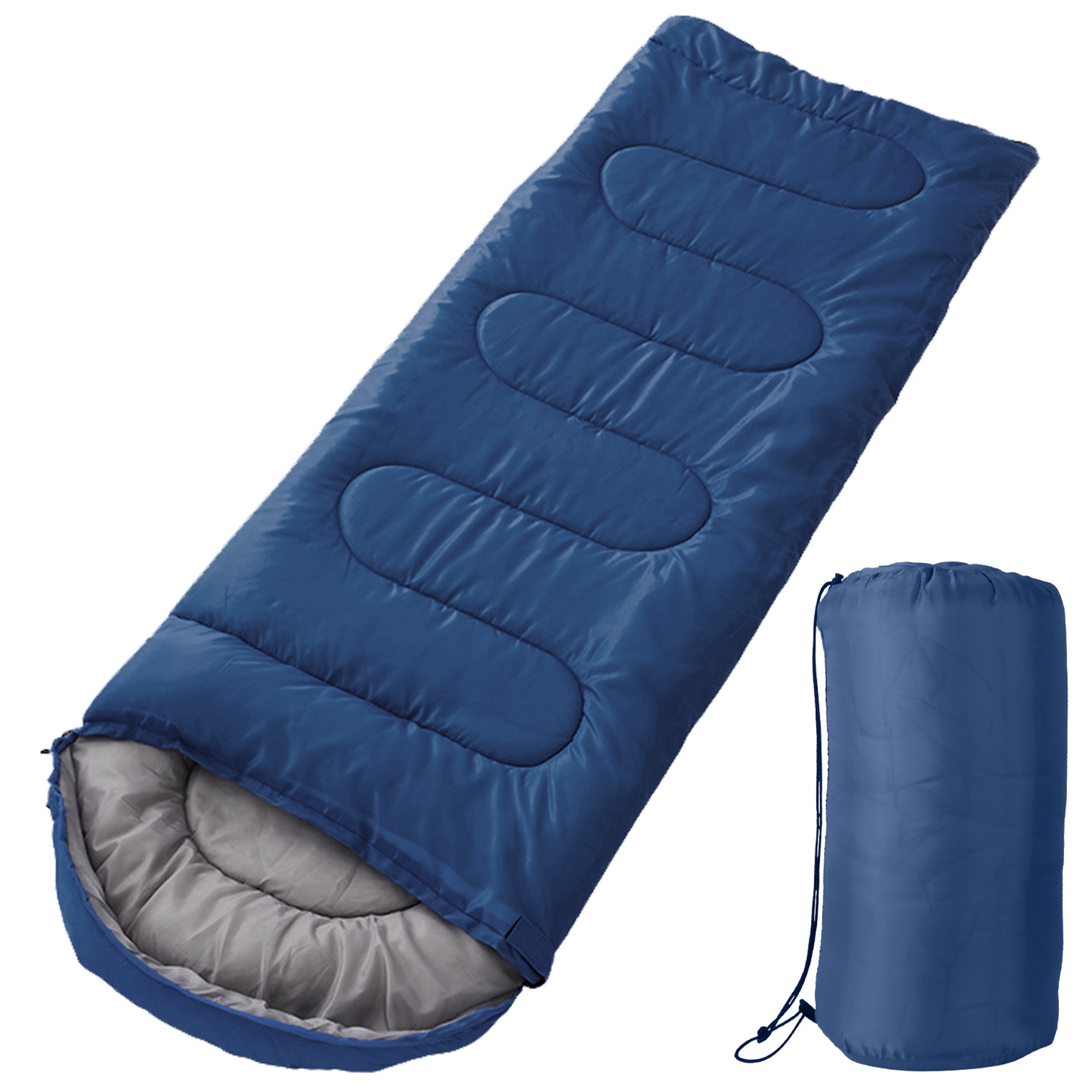 3-Season Camping Sleeping Bag, Navy Blue