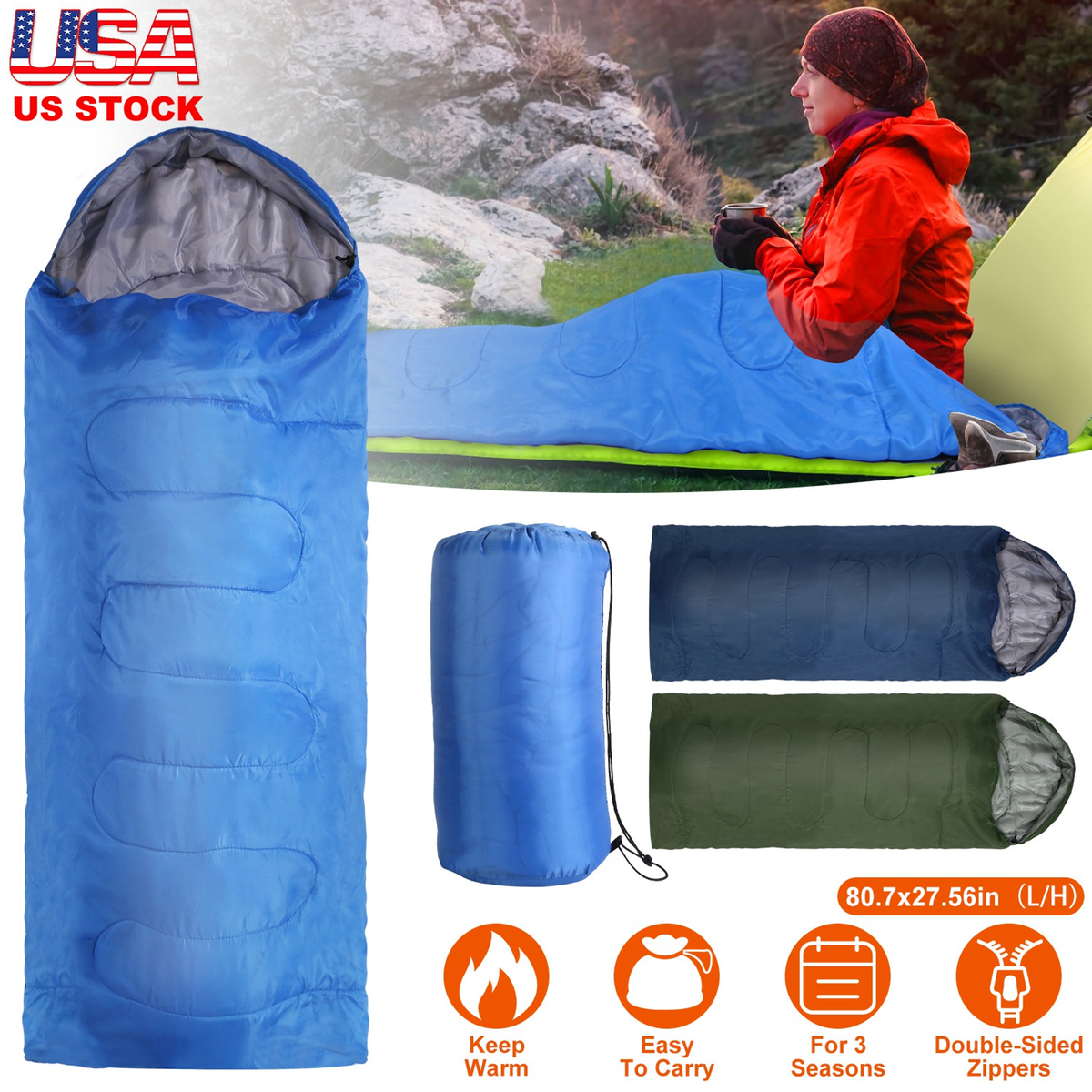 3-Season Camping Sleeping Bag