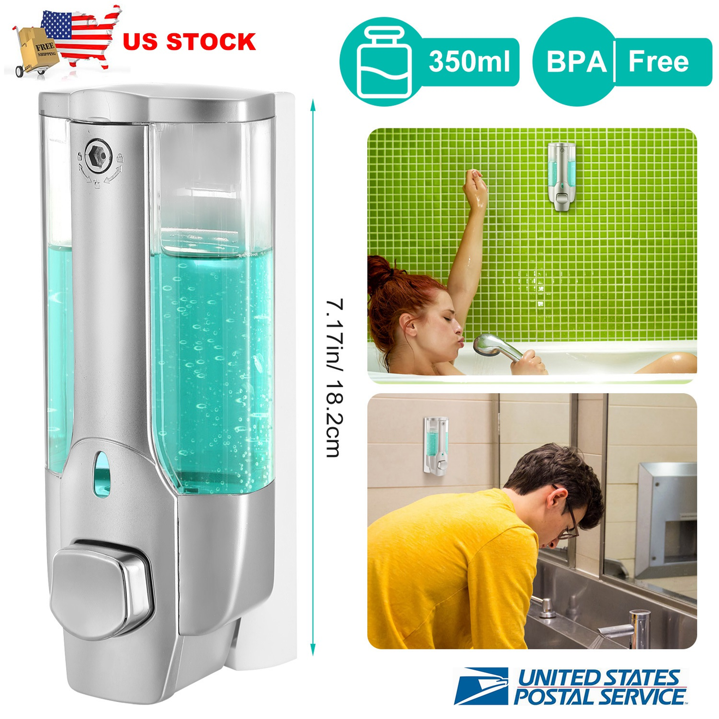 Wall-Mount Soap Dispenser 350ml