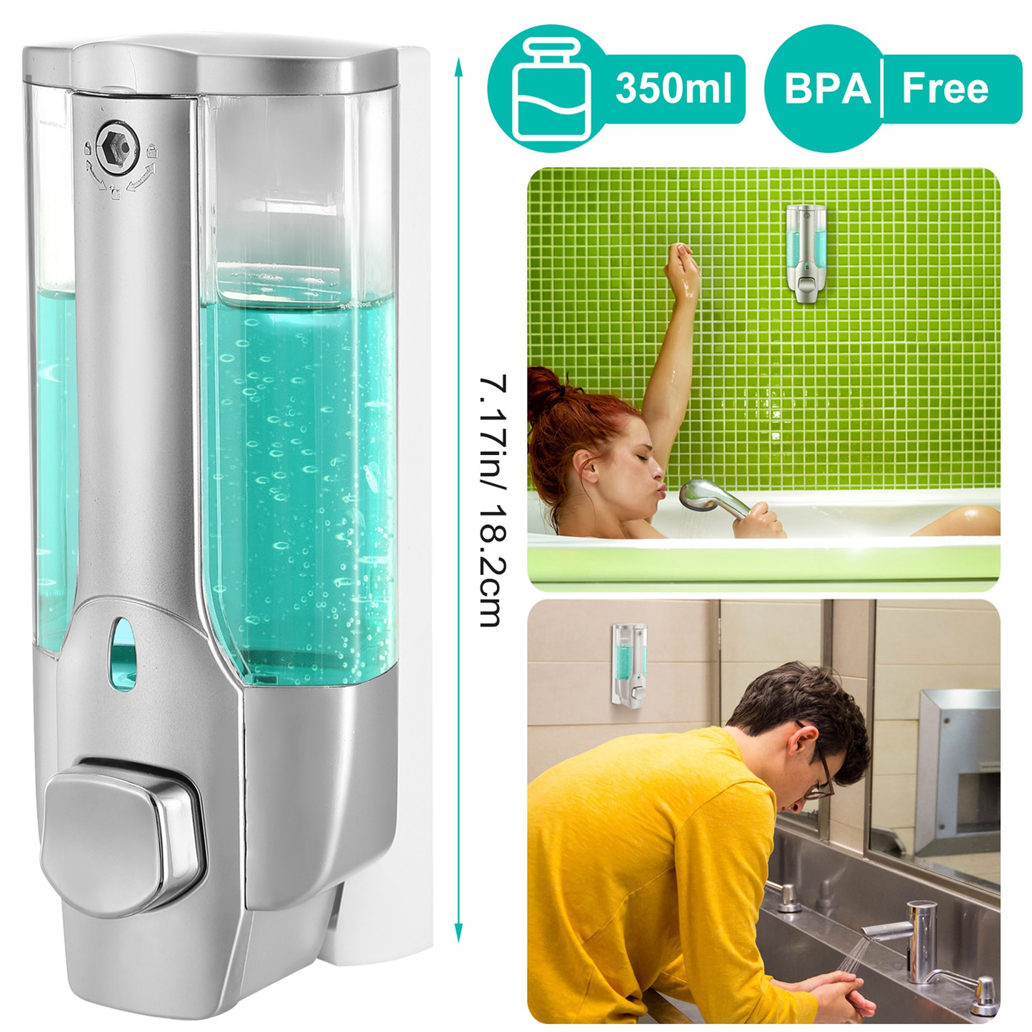 Wall-Mount Soap Dispenser 350ml