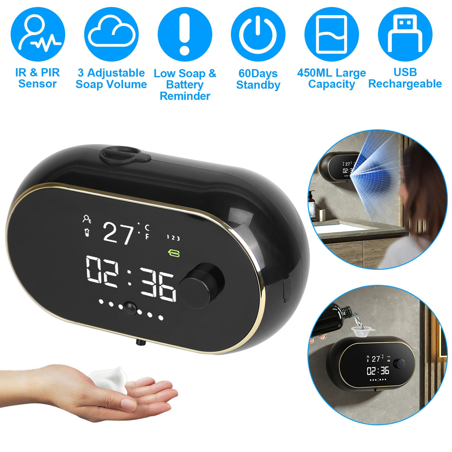 Automatic Wall-Mounted Soap Dispenser