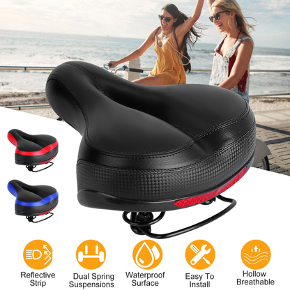 Comfortable Water-Resistant Cruiser Bike Saddle