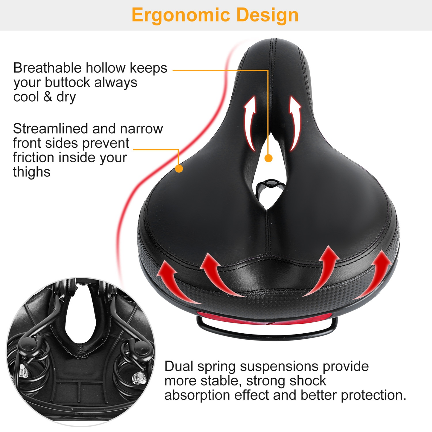 Waterproof Comfort Bike Saddle