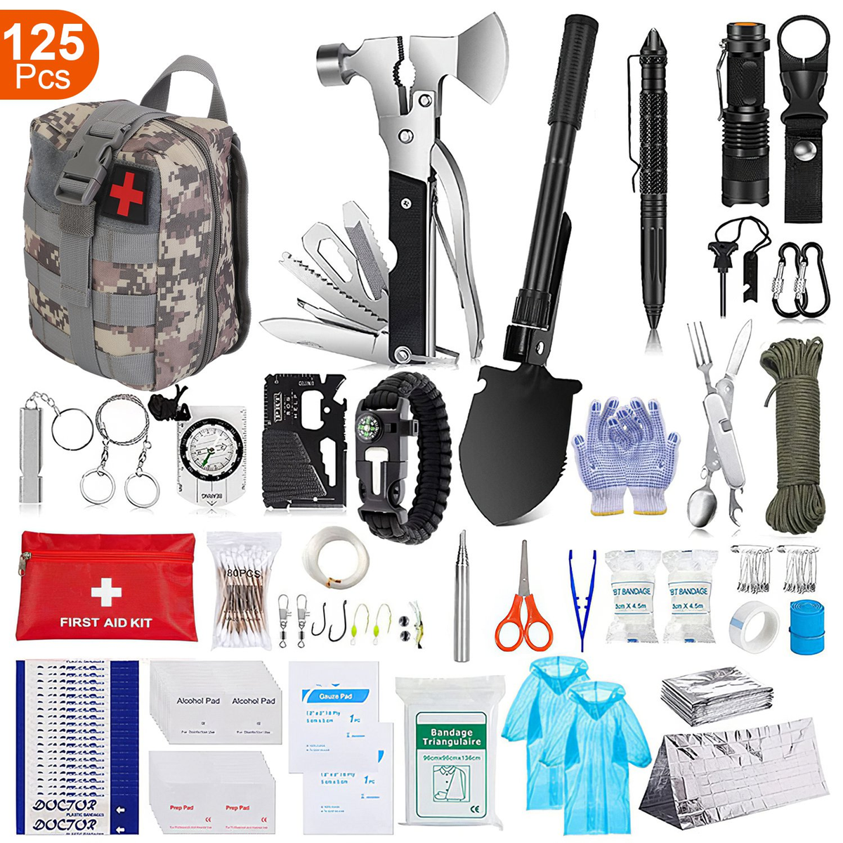 125-Piece Emergency Survival Kit