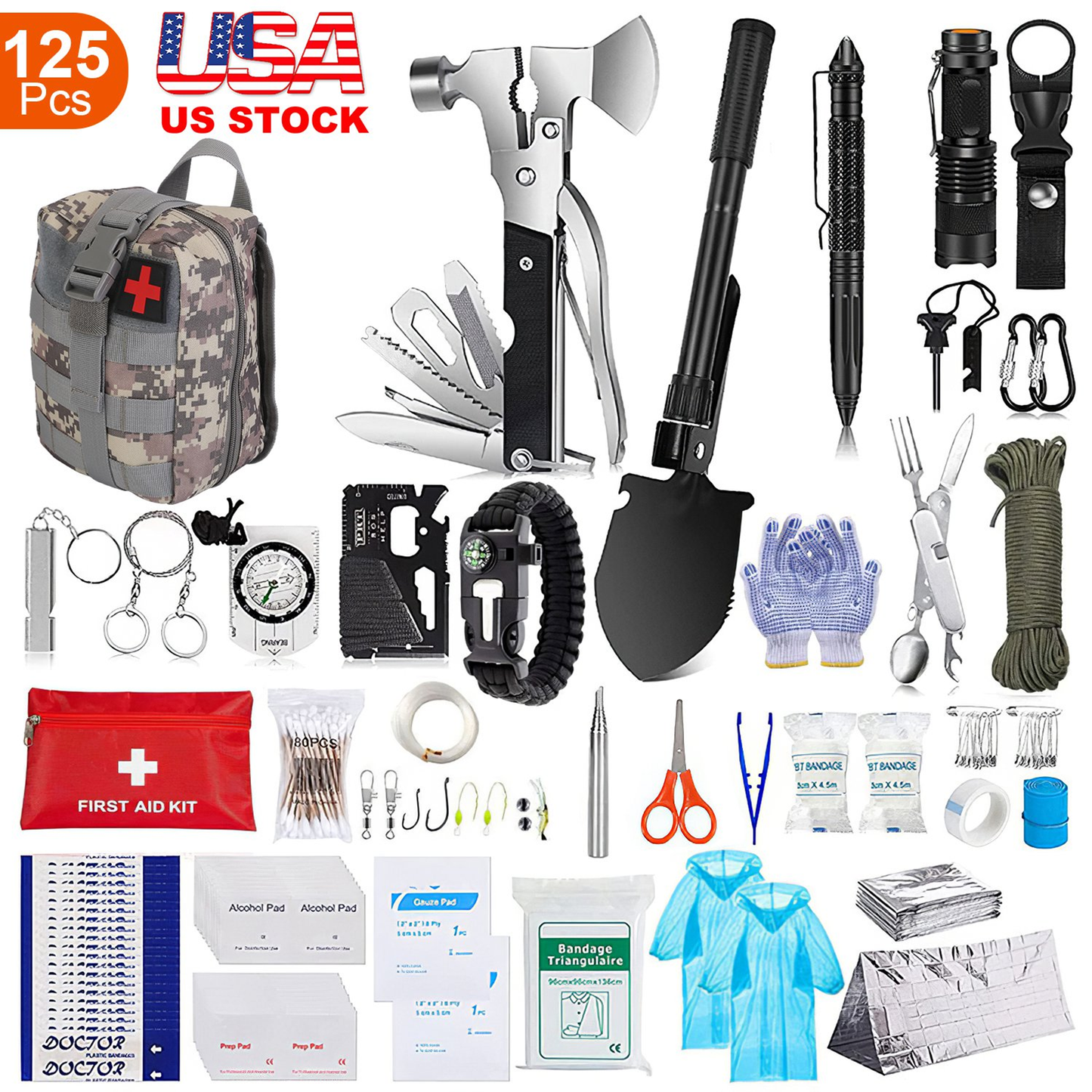125-Piece Emergency Survival Kit