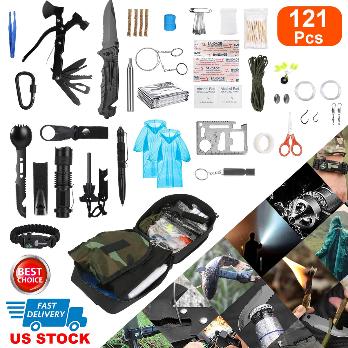 121-Piece Professional Emergency Survival Kit