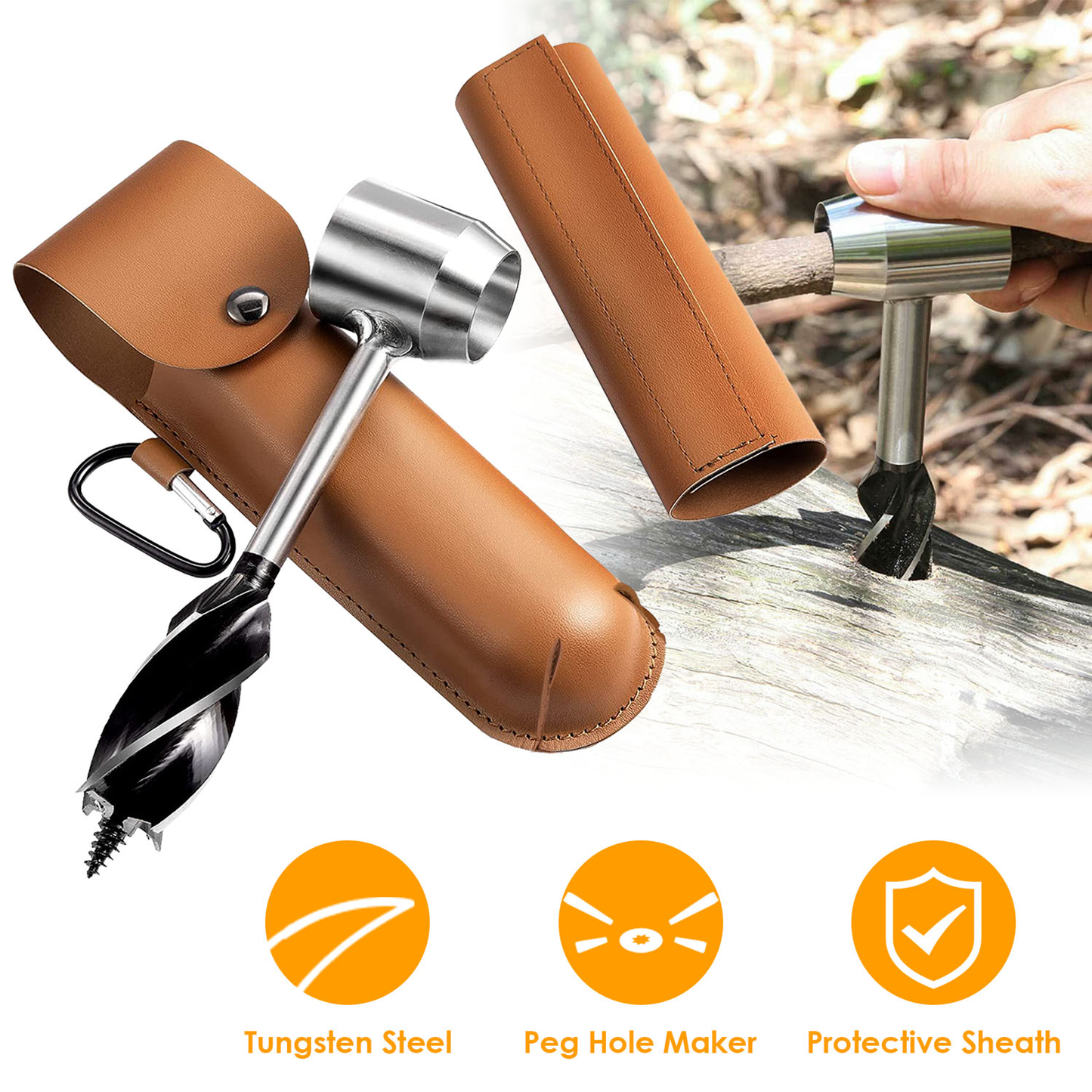 Survival Hand Auger Wrench Bushcraft Tool